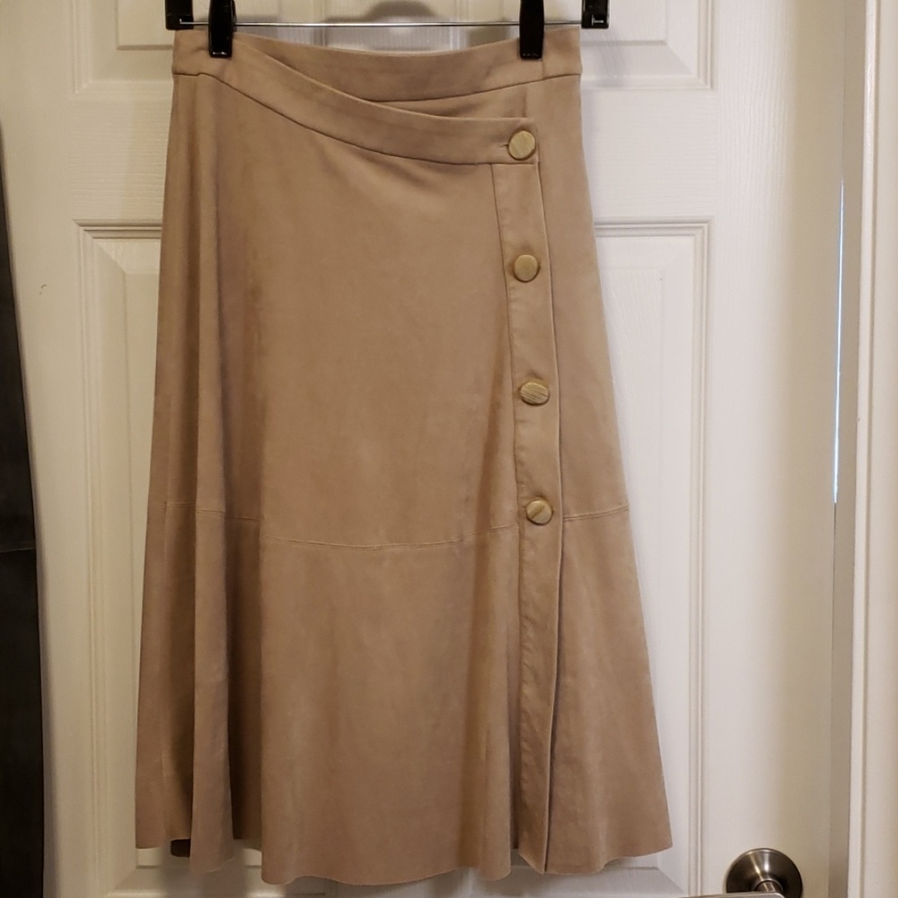 Faux suede wrap skirt - Picture 2 of 5
